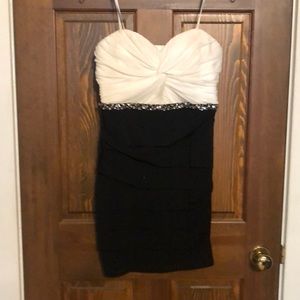 Creme n Black Cocktail Dress
